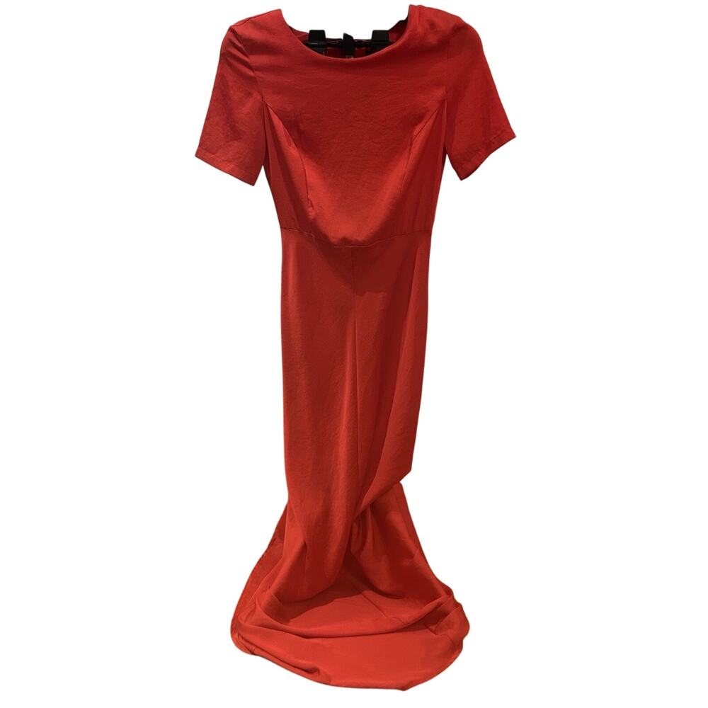 NWT Top Shop Long Red Satin Dress size 6